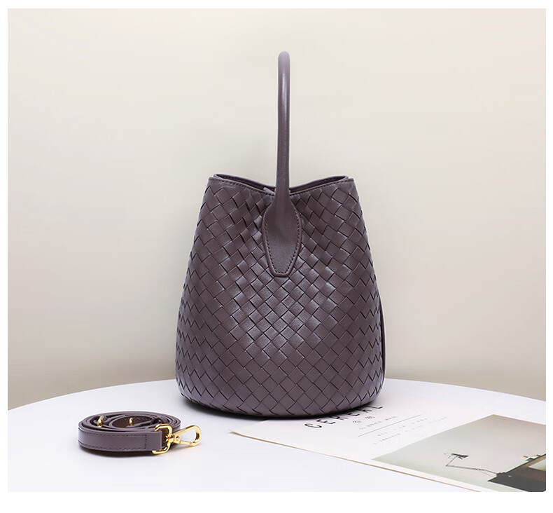 Viney Leather Bucket Bag Brand Handbag, Women's Light Luxury Crossbody Shoulder Bag, Practical Birthday And Mother's Day Gift for Mom 13