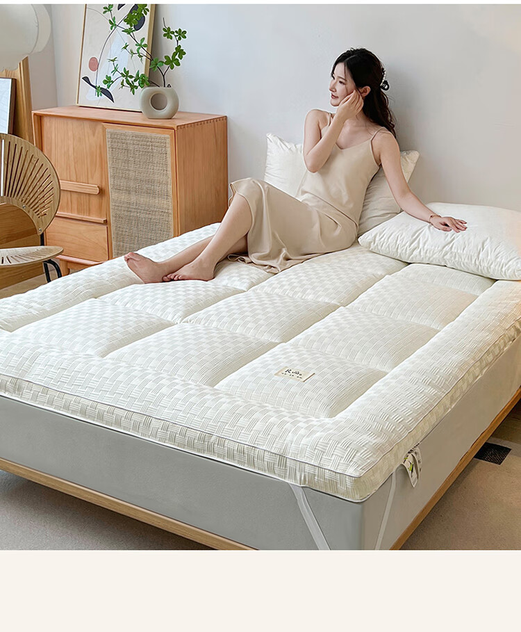 Wuyinliangpin Class A Fabric Knitted Jacquard Thickened Mattress, Student Dormitory Bed Cover, Double Bed Mattress Pad, 1.8x2 Meters 3