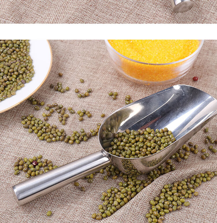 Baijie Stainless Steel Ice Scoop, Grain Scoop, Dried Fruit Scoop, Rice Scoop, Flour Scoop, Tea Scoop, Sugar Scoop, Melon Seed Scoop, Popcorn Scoop, Household Food Scoop 12