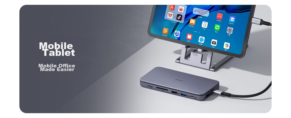 Hagibis Hard Drive Enclosure Expansion Dock, Type-C Expansion Port, USB Multi-Interface Adapter, HDMI Converter, Thunderbolt 4 Compatible, Suitable for Apple Computers, Mac Laptops, M.2 Expansio 30