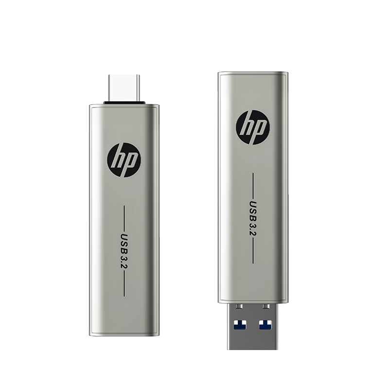 HP 64GB Type-C USB3.2 Mobile Flash Drive X796c, High-Speed Dual-Interface Flash Drive, with Apple OTG Connector, Multi-Functional USB Drive for Tablets, Computers, Office Work And Study