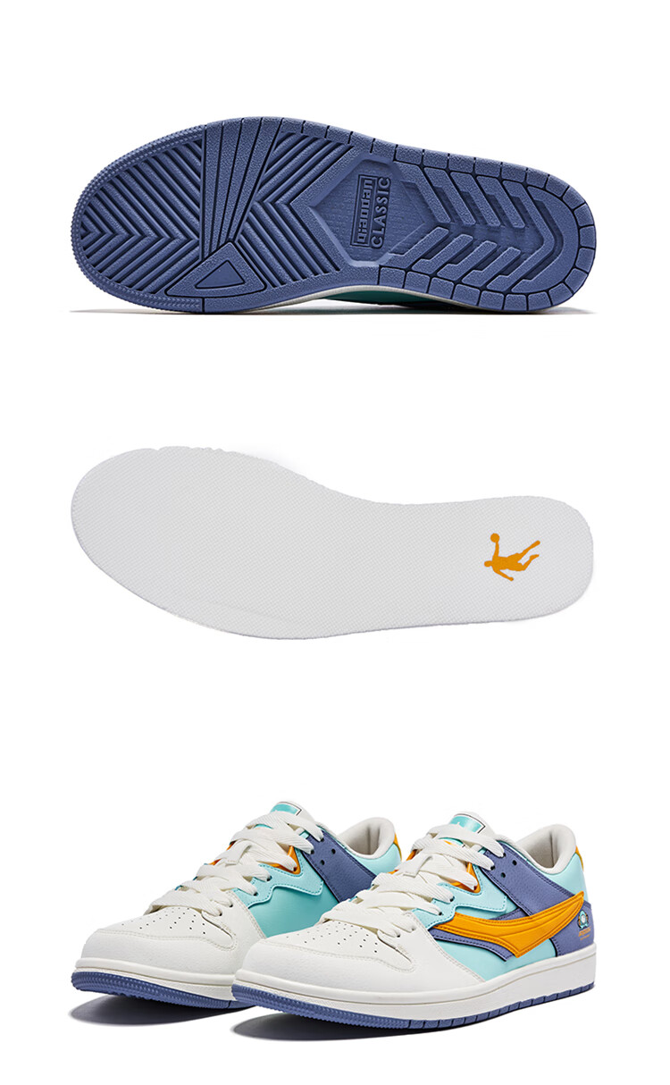 QIAODAN Men's Skateboard Shoes, Summer Low-Top Panda Trendy Versatile Non-Slip Casual Sneakers 33