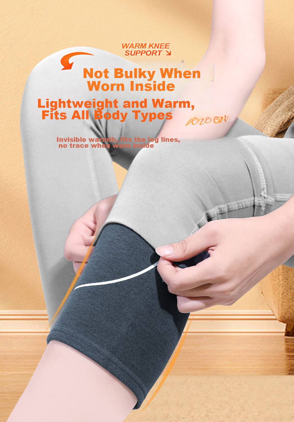 PROIRON Puli'ai Knee Warmer, Warm And Cold-Proof, Wool And Mugwort Self-Heating, for Middle-Aged And Elderly Men with Cold Legs, Knee Protector, XL Size 12