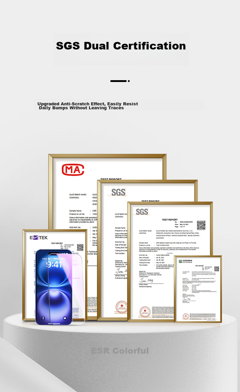 ESR Tempered Glass Screen Protector for IPhone 16 Plus, Apple 16 Plus Phone Film, Dust-Free Installation, Quick Application, HD Clear, Anti-Blue Light, Anti-Fingerprint, No Case Interference, Front Film for Mobile Phones 13