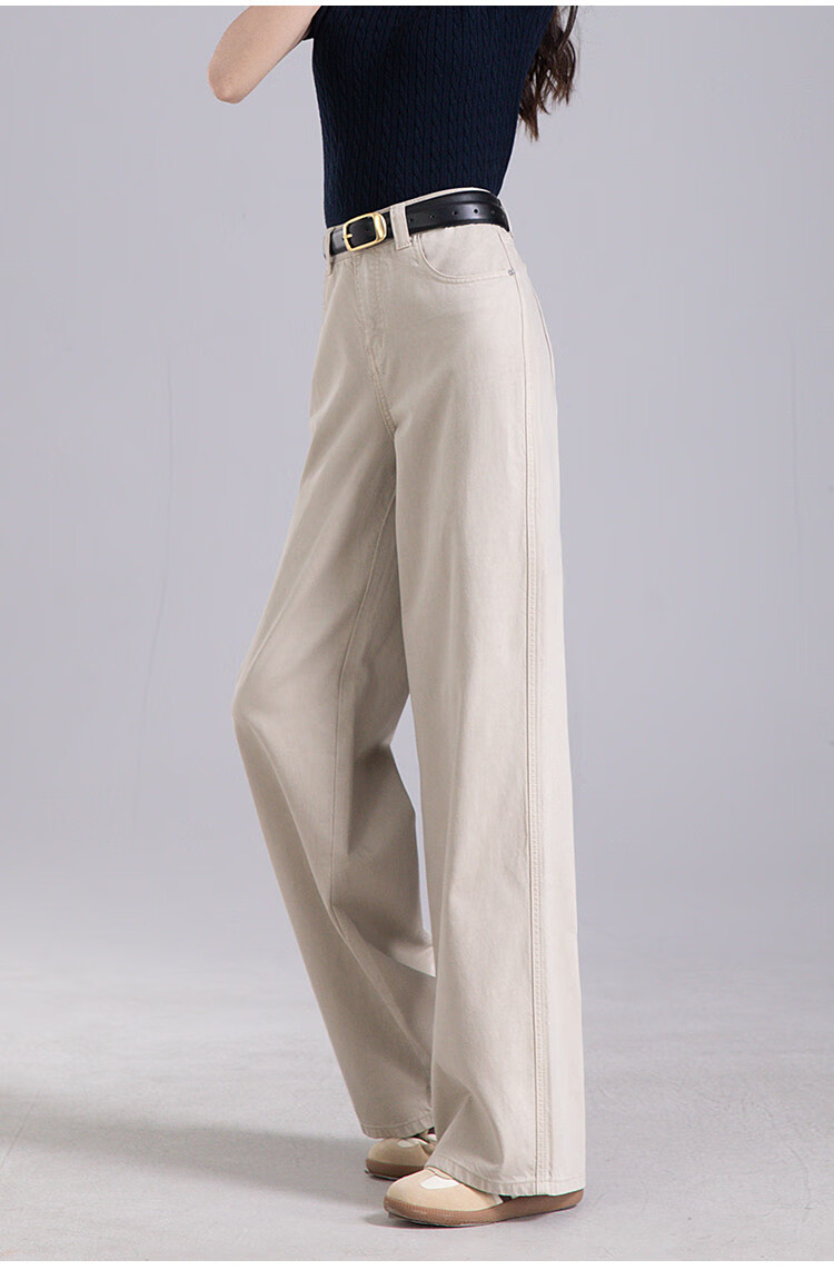 Dme [Lyocell Draping Wide-Leg Pants] Spring Women's Jeans, Loose-Fitting Slimming Straight-Leg Floor-Length Trousers for Wome 17