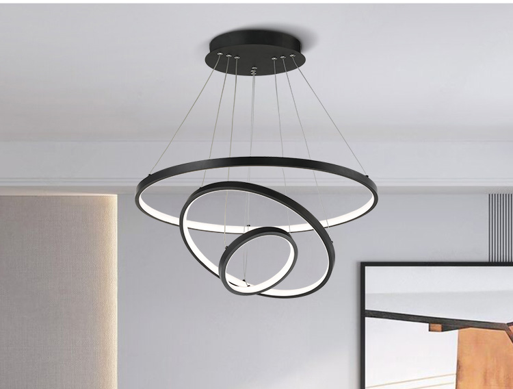 NVC Pendant Light, Modern Minimalist Chandelier, Bar Light, Nordic Style Decorative Lamp, Fashionable Dining Pendant Light, 70 Watts 8