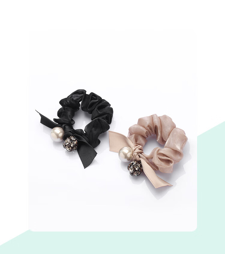 CHIMERA Hair Tie, Round Bead Hair Band, Ponytail Hair Tie, Bun Hair Accessory, Hair Ties for Girls, Teacher's Day Gift 1