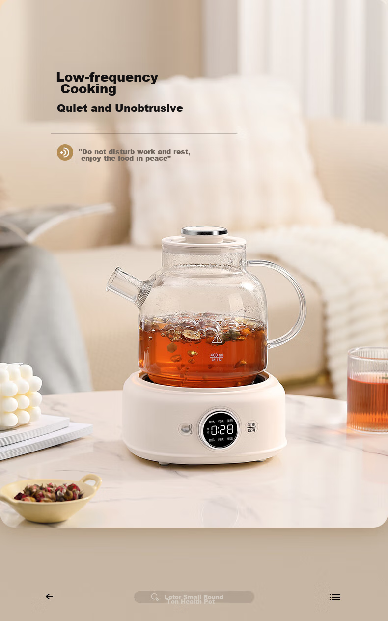 LOTOR Leiduo Health Pot, 1 Liter Full Glass Health Pot, Baby-Grade Material, Mini Kettle, Insulated All-In Automatic Constant Temperature Small Tea Maker 11