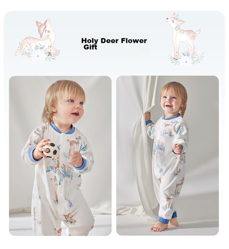 Beitaisi Baby Clothes Spring And Autumn Long-Sleeve Bodysuit, Pure Cotton Newborn Onesie, for Boys And Girls, Early Spring Outfit Pajamas 33