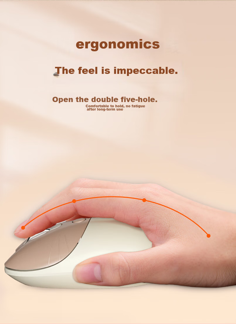 Lenovo Invests in Brand Yinengzhe Wireless Mouse, Quiet And Portable, Gift for Women, Compatible with Desktop/Lenovo Legion/XiaoXin Laptops, Cat Ear Peach Pink N521 6