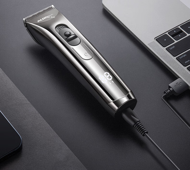 AUX Hair Clipper, Electric Trimmer for Children's Home Use, Professional Hair Cutting Scissors, Self-Haircut Tool, Hair Cutting Device with Complete Set of Hairdressing Tools [Standard Configuration + Double Scissors] 18