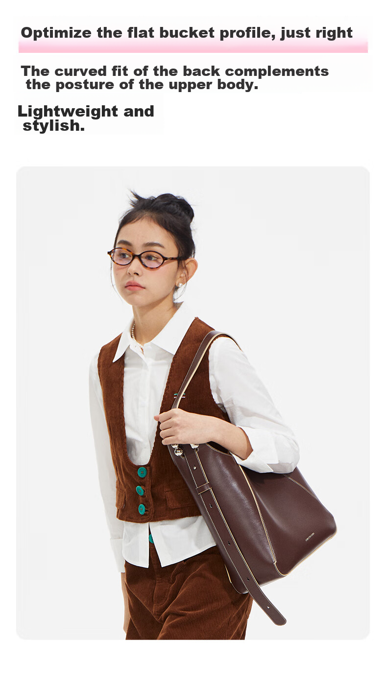 AMAZING SONG Women's Handbag [Celebrity Style], Eye-Catching Large Leather Tote Bag, Practical High-Capacity Bucket Shoulder Bag, Gift 3