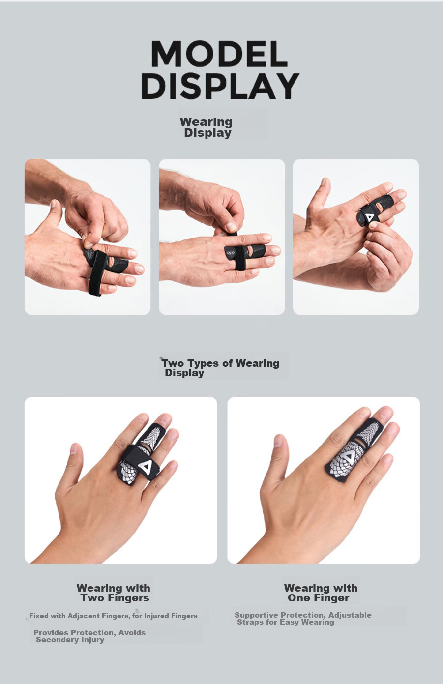 AQ Finger Immobilization Protective Sleeve for Sports, Basketball, Volleyball, Black And Red Dragon Scale Pressure-Fit Model, Single Pack B30928L/XL 24