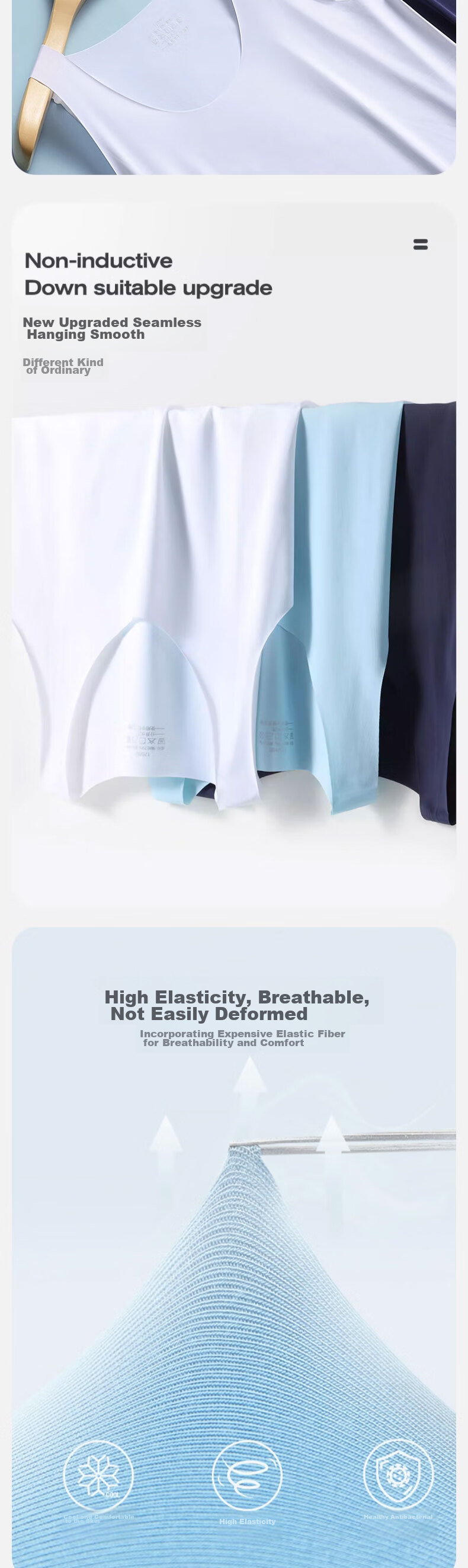 Hengyuanxiang Men's Undershirt, Ice Silk, Comfortable, Quick-Drying, Sleeveless, Seamless Tank Top for Fitness And Sweat-Wicking, Bleached White 4