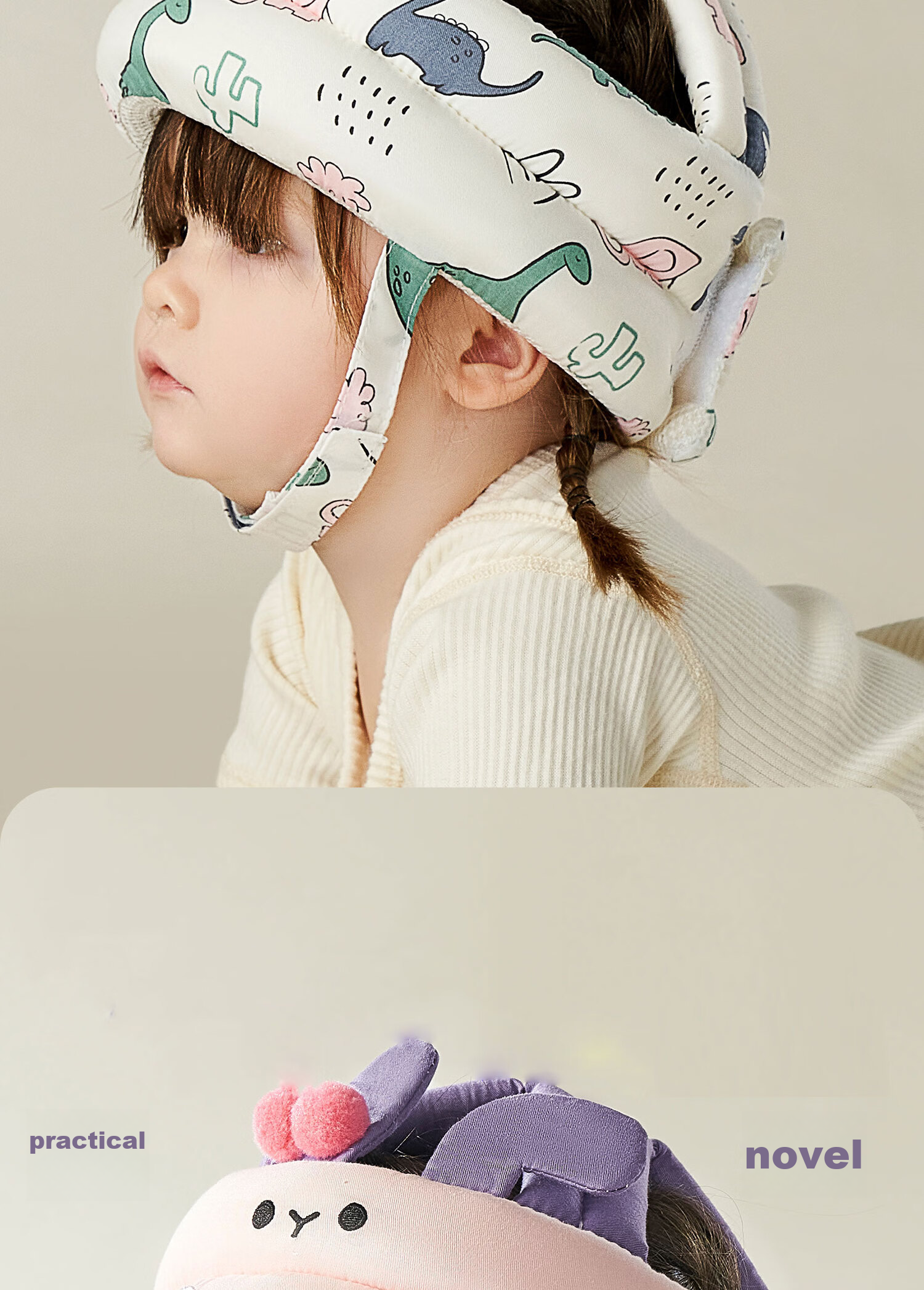 Scoornest Baby Walking Head Protection Cap, Toddler Anti-Fall Hat, Infant Head Guard Pad, Children's Anti-Collision Pillow, Summer Breathable 5