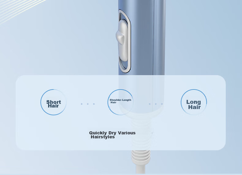 AUX Hair Dryer for Home Use, 1800W High Power, Strong Airflow, Quick-Drying, Hot And Cold Air Adjustable, Negative Ion Hair Protection, Constant Temperature, Gentle on Hair, Quiet Electric Hair Dryer, Blue Color 14
