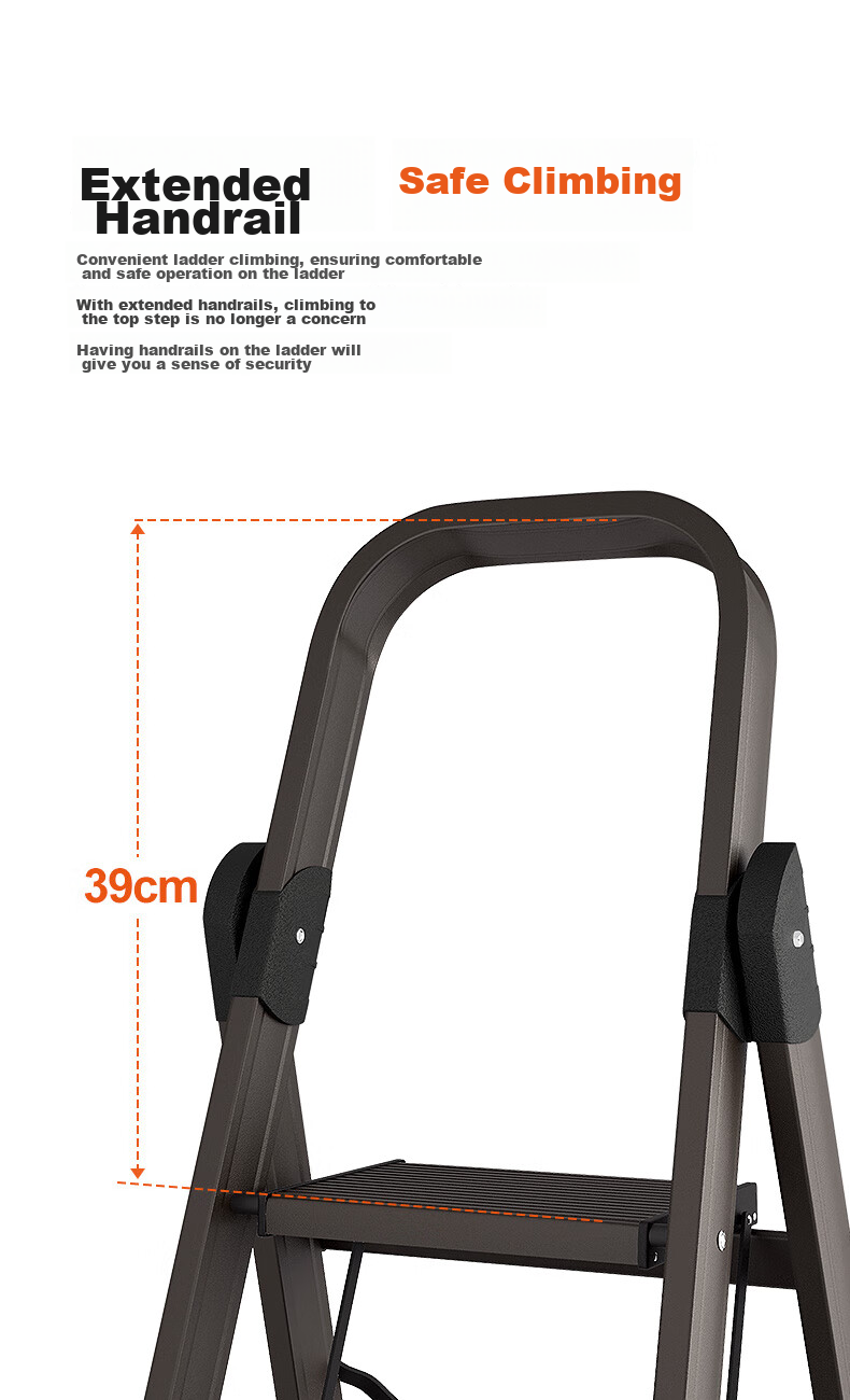 AOPENG Folding Ladder for Home Use, Four-Step Thickened Aluminum Alloy Indoor And Outdoor Climbing Ladder, A-Frame Ladder for Engineering Projects 11