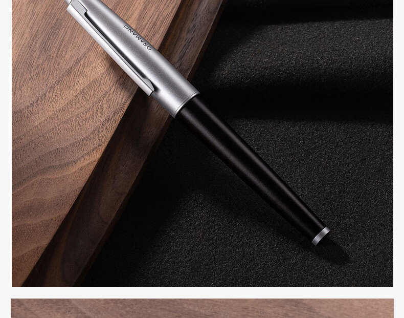 Deli Premium Ultra-Smooth Retractable Gel Pen, 0.7mm Bullet Tip, Metal Barrel, Business Wood Grain Signature Pen, Hu Ge Signature Gift Box Set, Single Pen A6Pro-07 6