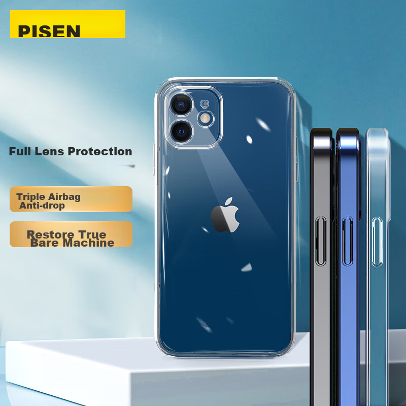 Противоударный чехол PISEN для iPhone 12 Mini, прозрачный, противоударный, из ТПУ, для Apple iPhone 12 Mini