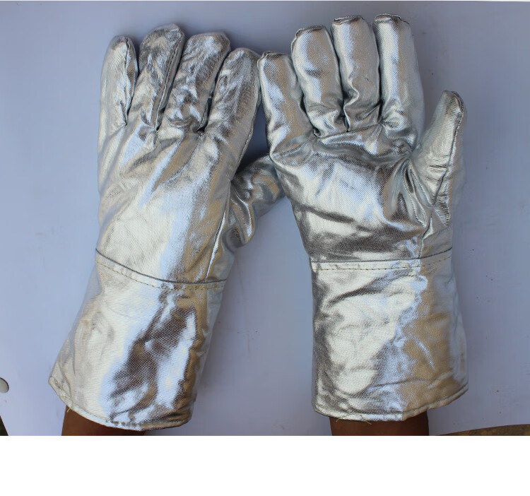 Beifute Heat-Resistant Gloves, High-Temperature Aluminum Foil Insulation Flame-Retardant Gloves, Melting Fireproof Silver Aluminum Foil, Heat-Resistant up to 300 Degrees 19