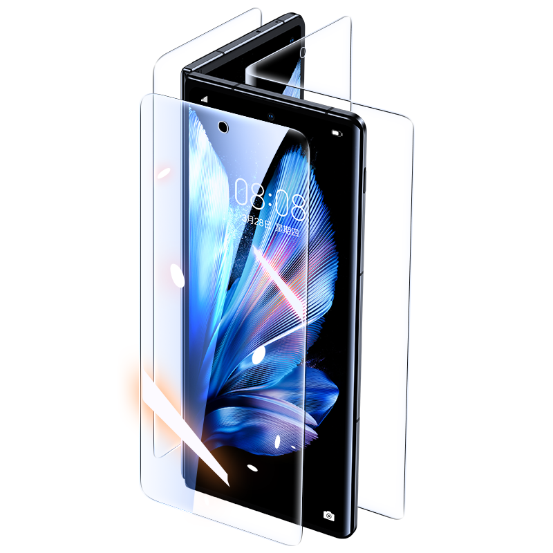 BIAZE [Nano Full Screen] Hydrogel Film for Vivo XFold3Pro, Soft Screen Protector [Inner And Outer Set], HD Anti-Scratch Non-Tempered Protective Film JM964