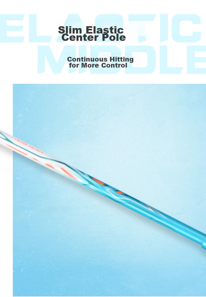 Li-Ning Badminton Racket, Leiting Single Racket, Carbon Composite Integrated Durable Racket, White And Blue, Pre-Strung 5