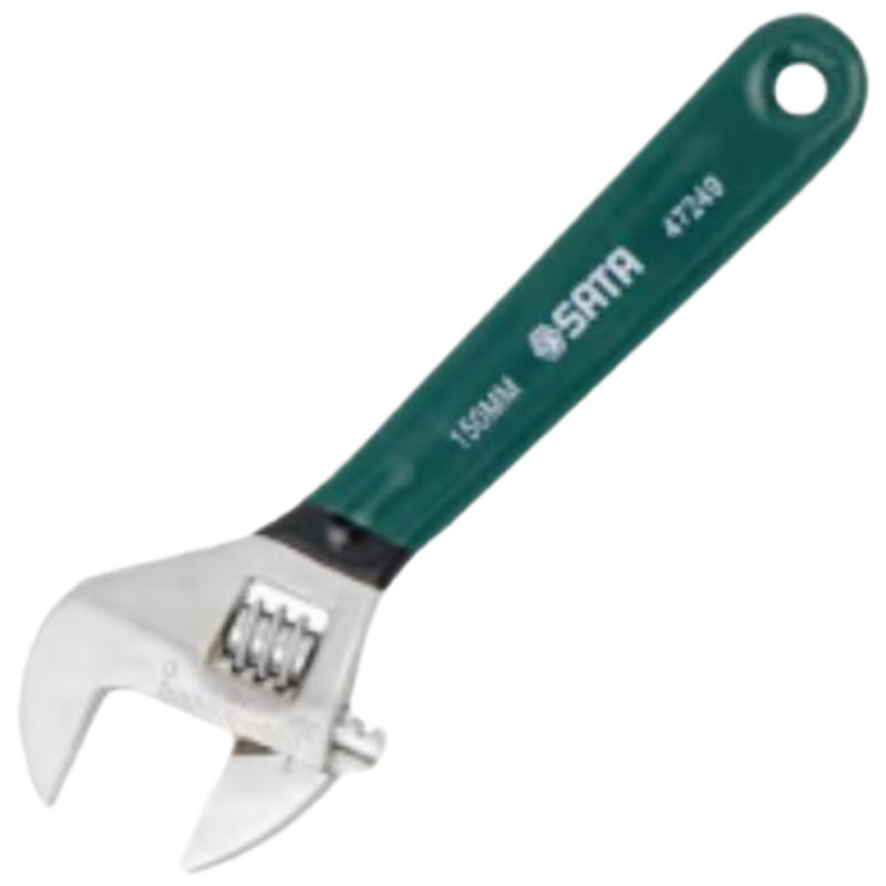 SATA Adjustable Wrench, Open-End Wrench, Combination Wrench, Small Wrench, Adjustable Spanner, 6 Inches, 47249