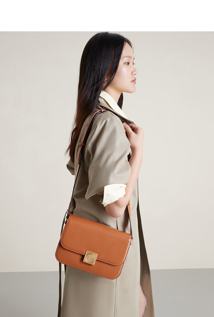 DISSONA Leather Tofu Bag, Single Shoulder Crossbody Bag, Small Square Handbag for Women, Black 6