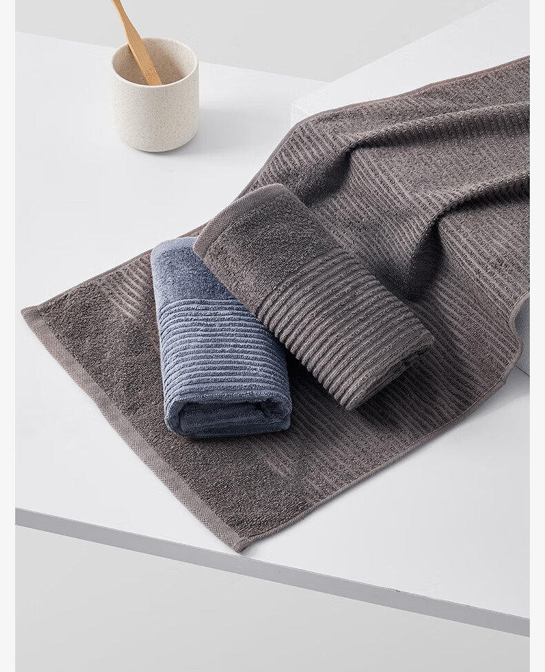 Grace Towels, Pure Cotton 2-Pack, 100% Cotton Face Towels, Lint-Free, Soft, for Men's Bathing And Sports 14