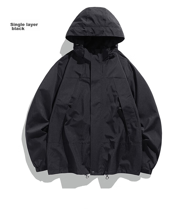 JEEP SPIRIT Windproof And Water-Resistant Single-Layer Outdoor Jacket for Men And Women, Warm Mountaineering Coat 16