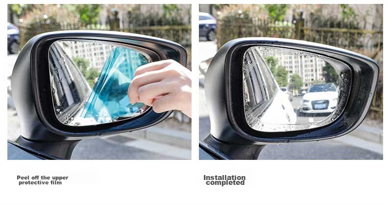 Zhunhang Car Rearview Mirror Rain Film, Reversing Mirror Waterproof Sticker, Side Window Anti-Fog And Anti-Glare High-Definition Water Repellent Film, Universal Fit 20