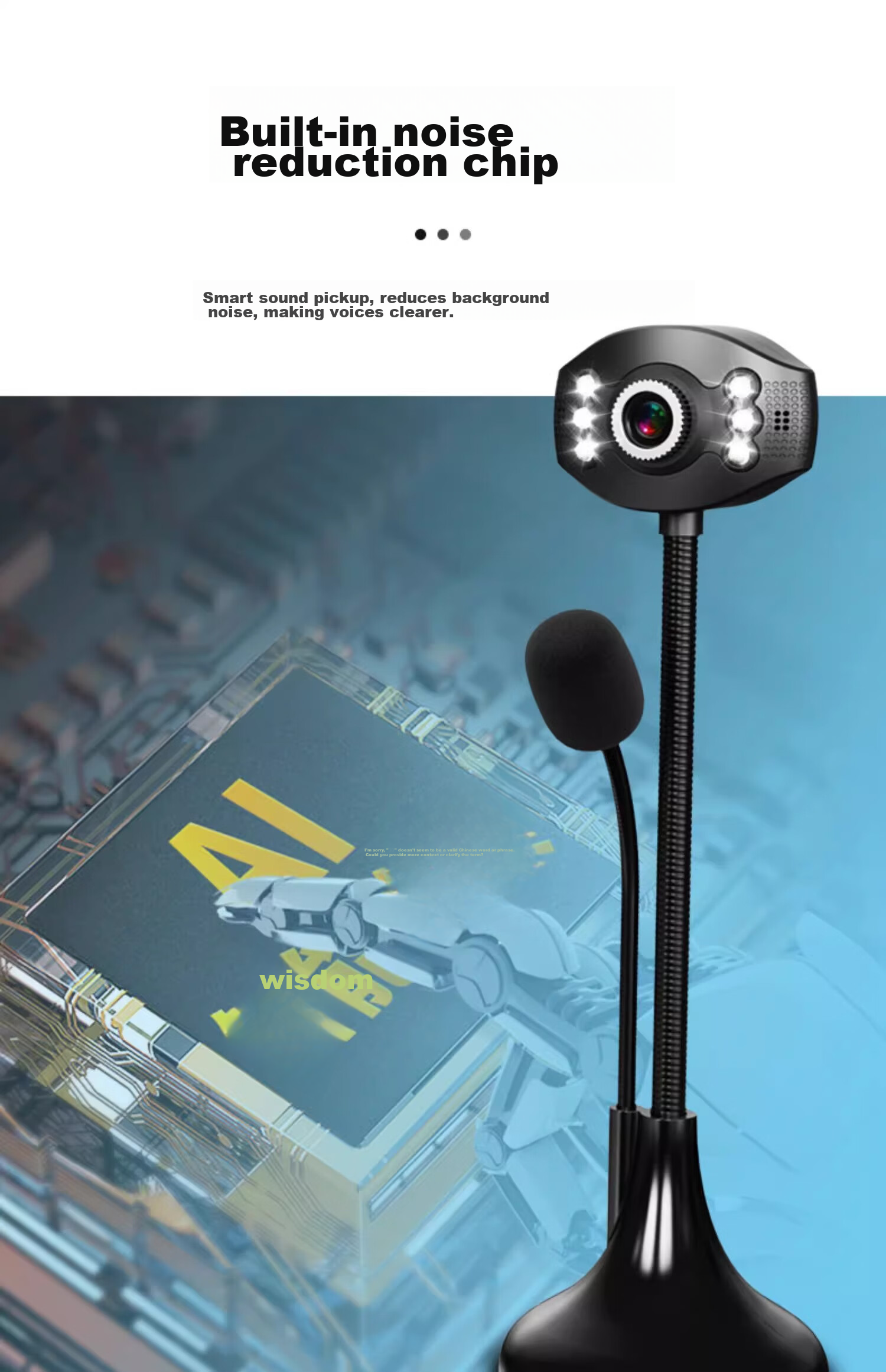 Saida SADA Computer Microphone High-Definition Webcam for Hotel Registration Computer Desktop Laptop Hotel Inn Facial Recognition 1080P Video Conference Special Use 9
