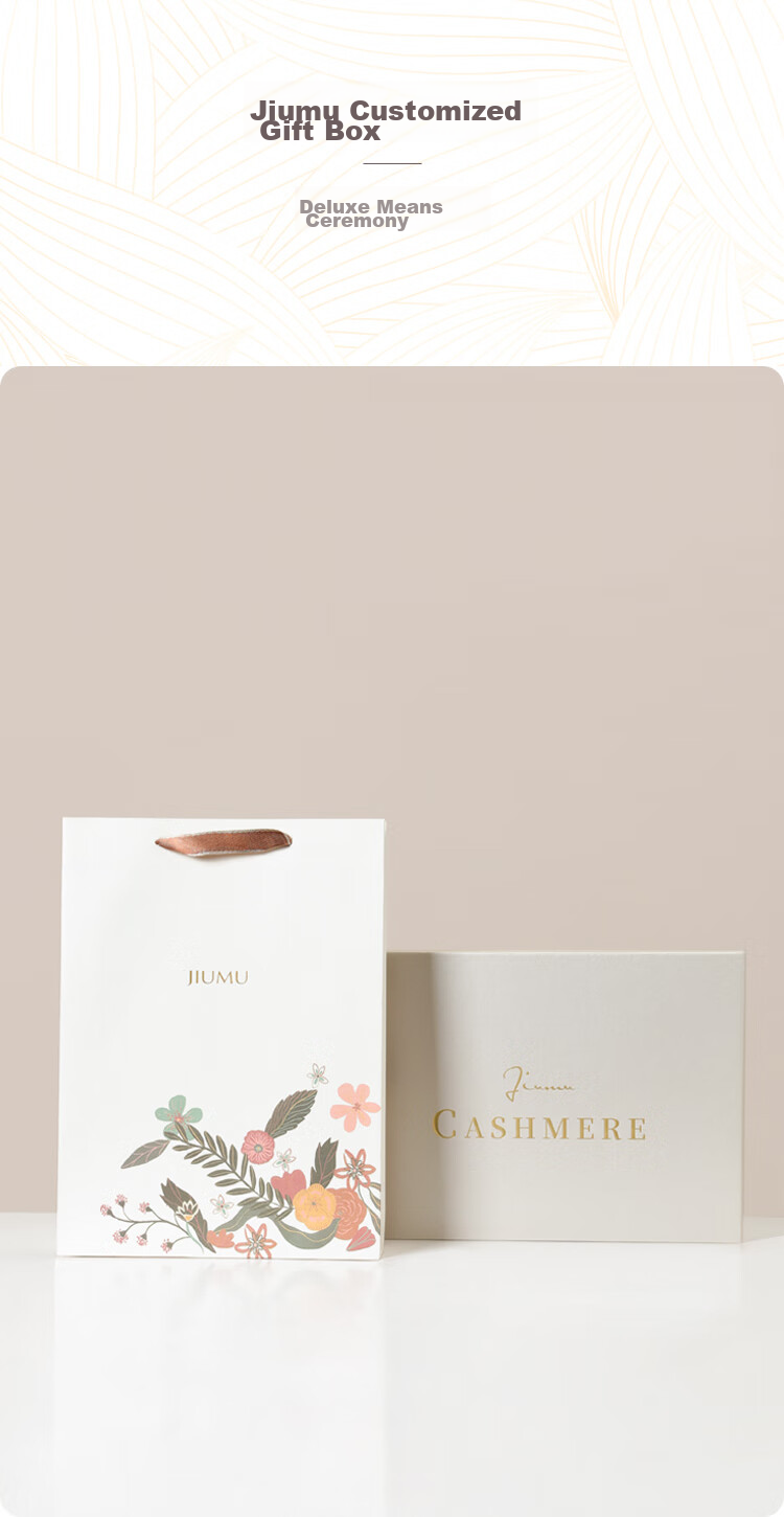 JIUMU 100% Cashmere Scarf for Women, Autumn And Winter Shawl, Warm Neck Wrap, Gift for Girls, Mid-Autumn Festival Birthday Present, Gift Box Set 5