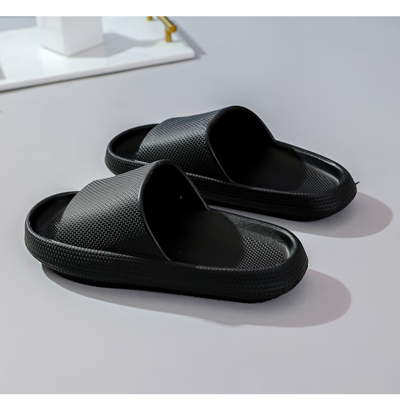 GUOLUOFEI 2025 New Thick-Soled Couple Slippers, Home Indoor Slippers with Squishy Feel, Women's Sandals, Gray, Size 36-37 16