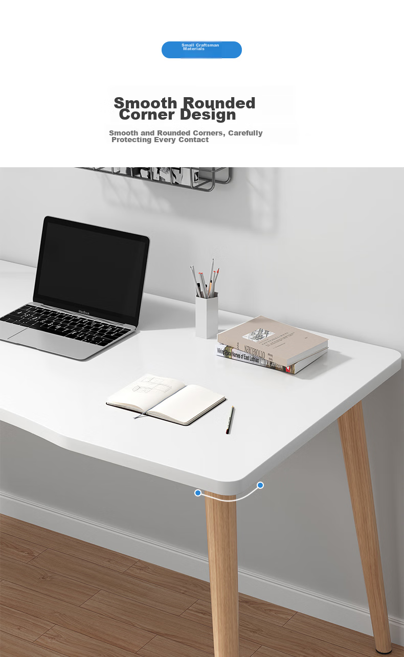 XIAOJIANGCAI Computer Desk, Desktop Laptop Simple Study Table, Home Office Workstation, Writing Desk for Bedroom And Study Room 4