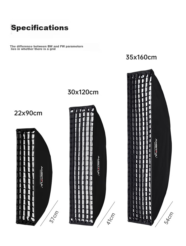 AMBITFUL FW60*90cm Square Softbox, Yongka Port, Square Softbox, Photography Studio Light Box, Softbox, Soft Light Cloth, Foldable Square Softbox 2