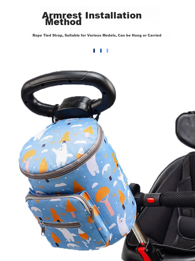 9I9 Baby Stroller Organizer Bag, Diaper Bag, Baby Outing Essential, Multifunctional Large Capacity A71 6