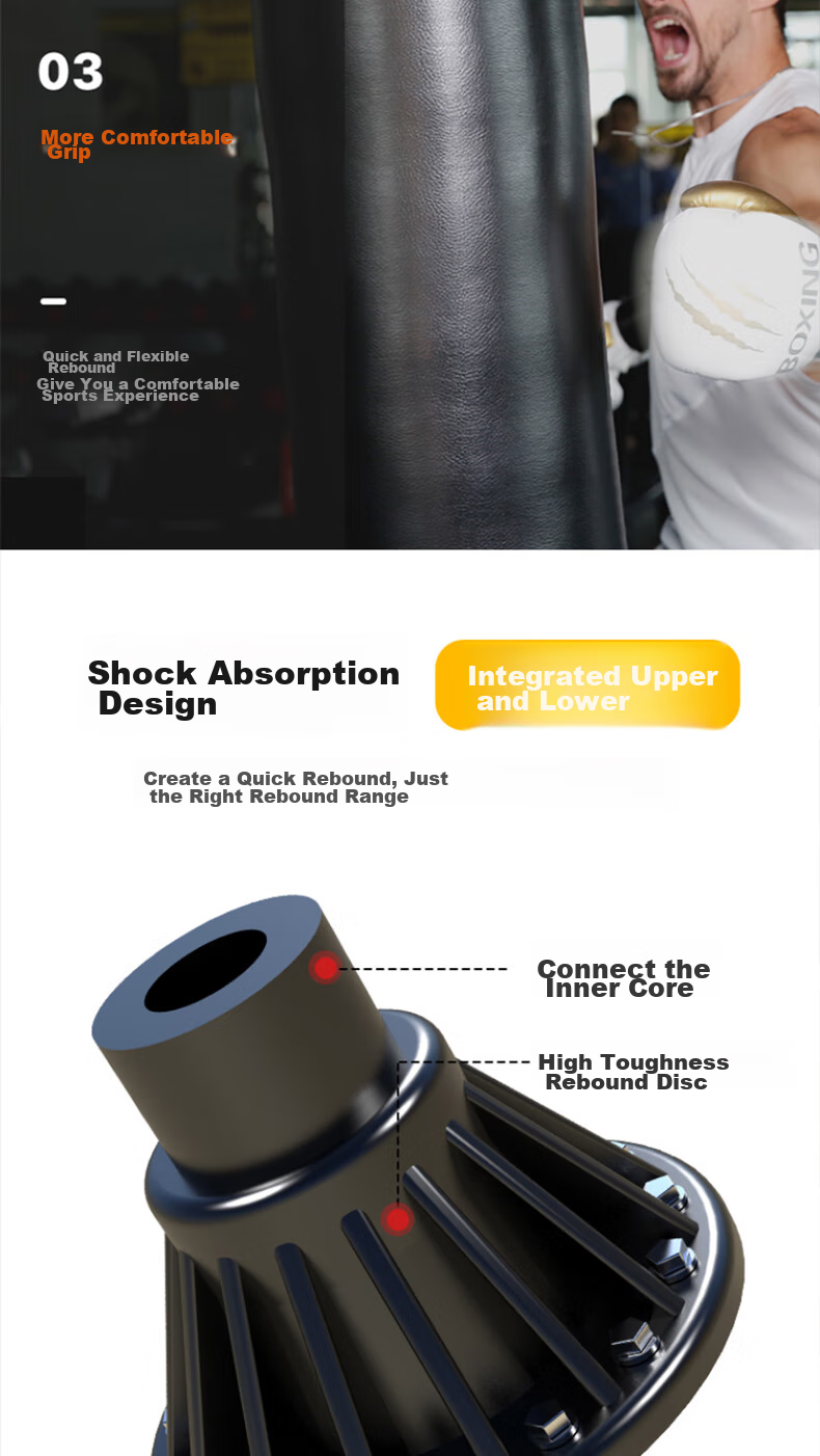 FEIERDUN FED Double-Plaque Boxing Sandbag, Freestanding Punching Target, Solid Sandbag, Home Fitness Equipment, Martial Arts Fighting, Sanda 10