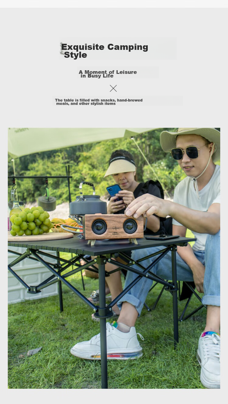 Shunyou Outdoor Folding Table Portable Picnic Table Egg Roll Table Camping Chair Camping Equipment Medium SY-0149 1