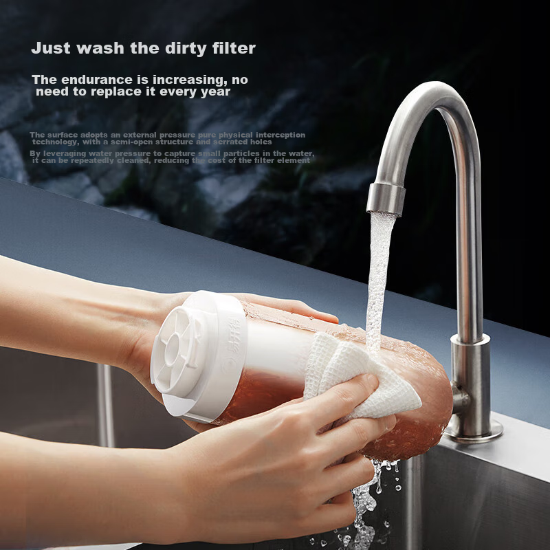 Yikaide Water Purifier for Home Use, Kitchen Countertop Water Purification System, Direct Drinking Tap Water without Electricity, Zero Wastewater Purification Faucet All-In Machine, Portable Installation C2 Pro Max