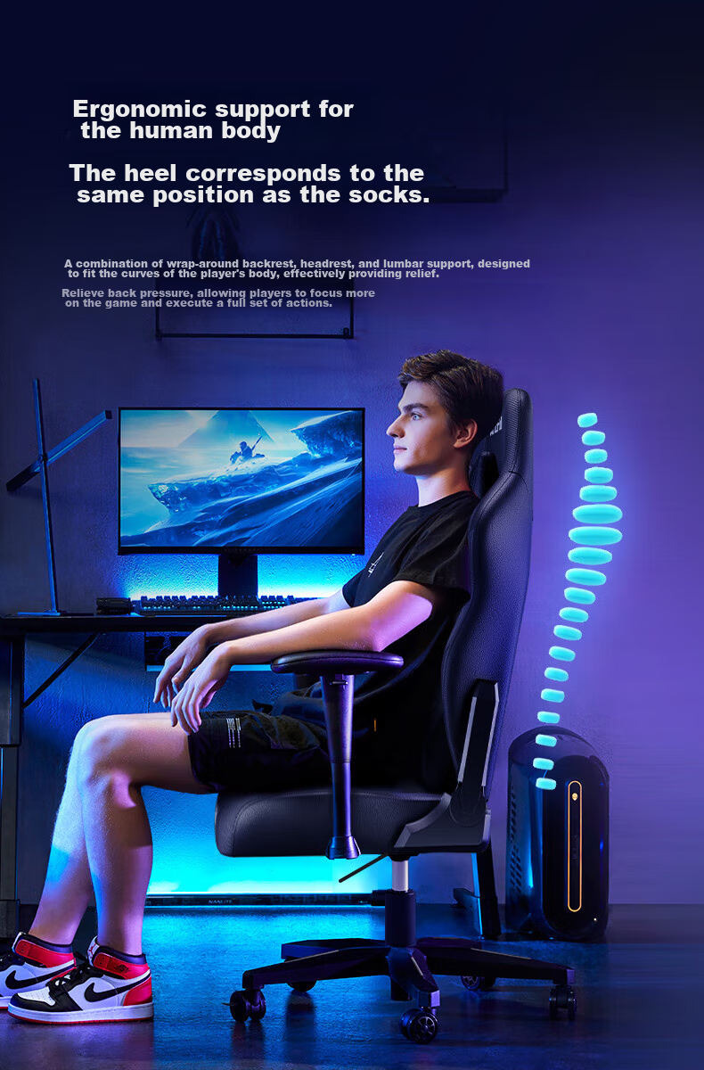 AutoFull C3 Dark Knight Gaming Chair, Ergonomic Chair, Computer Chair, Office Chair, Ergonomic Chair, Gaming Chair 6