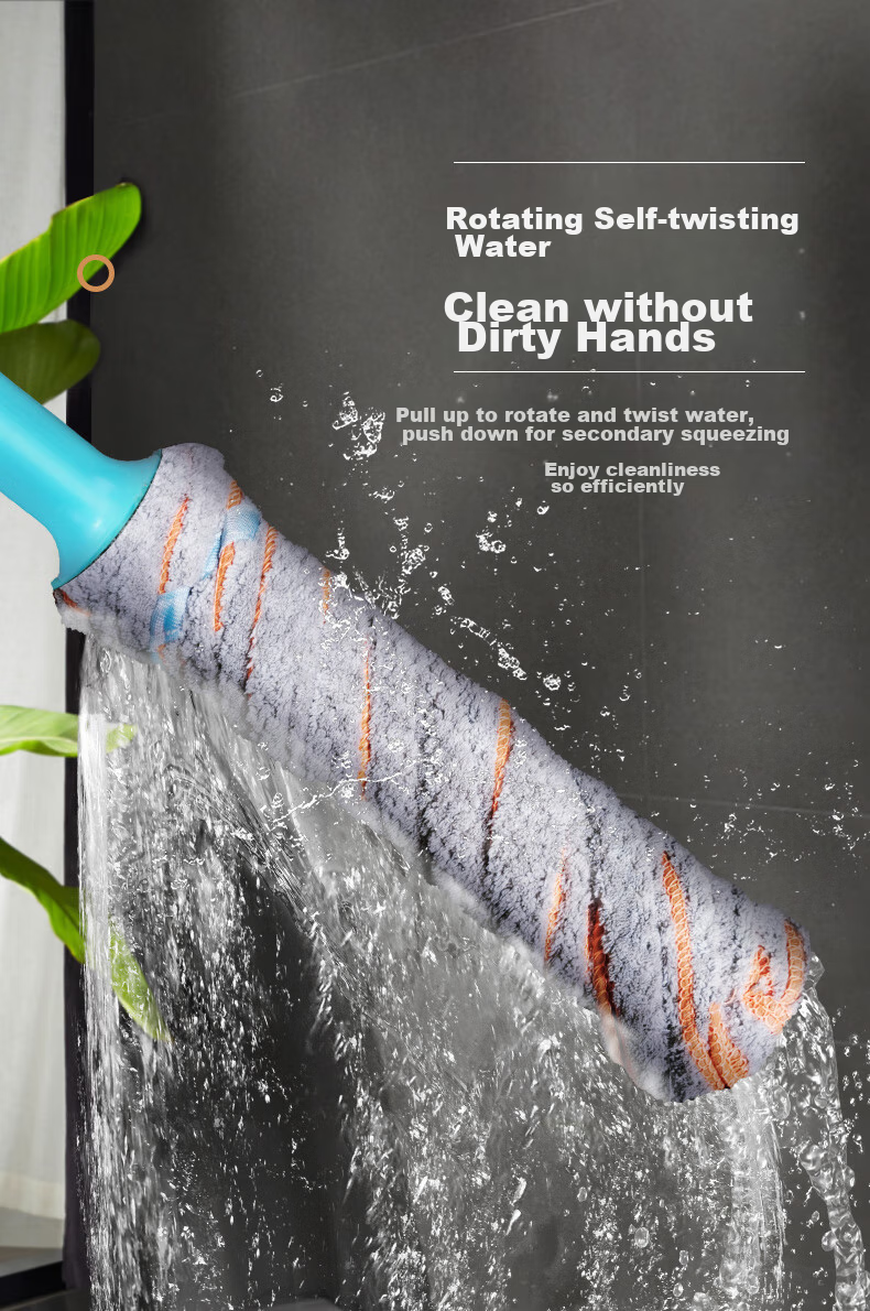Baijiahaoshi Cotton Yarn Mop, 55cm, 1 Cloth, Twist-Wringing, Must-Ka Lock, No-Hand Washing, Household All-In Absorbent Floor Mop 3