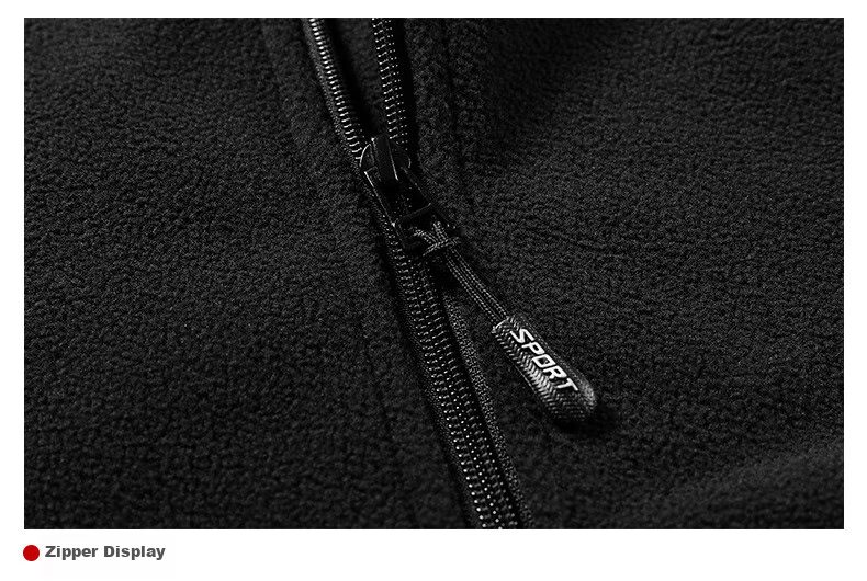 JEEP SPIRIT Men's Fleece Vest, Spring And Autumn Stand-Up Collar Sleeveless Tank Top, Men's Outerwear Jacket, Black, 3XL 15