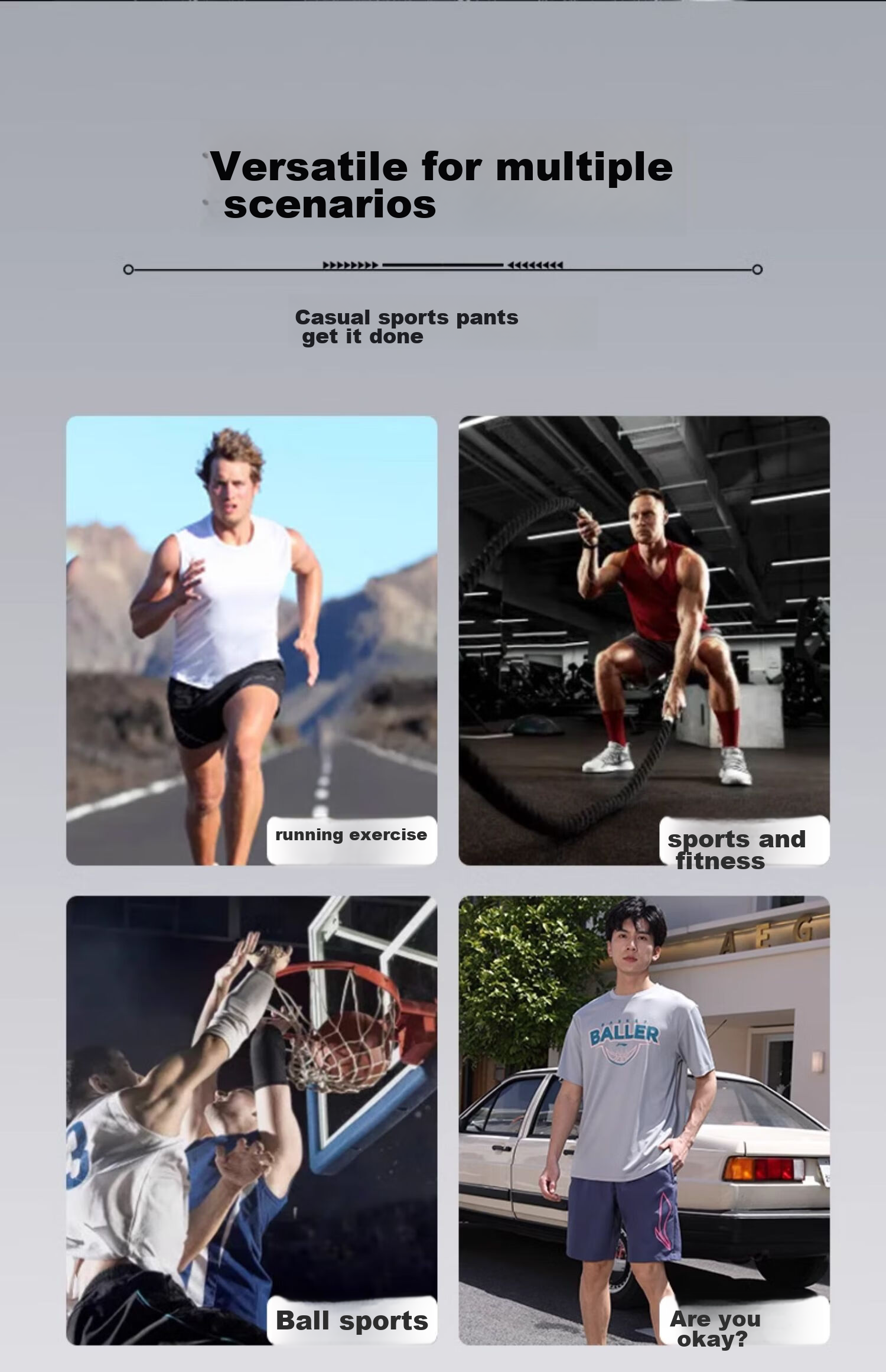 Li-Ning Men's Sports Shorts, Summer Ice Silk Quick-Dry Casual Loose Pants, Running Fitness Basketball Training Five-Point Shorts, Black 19