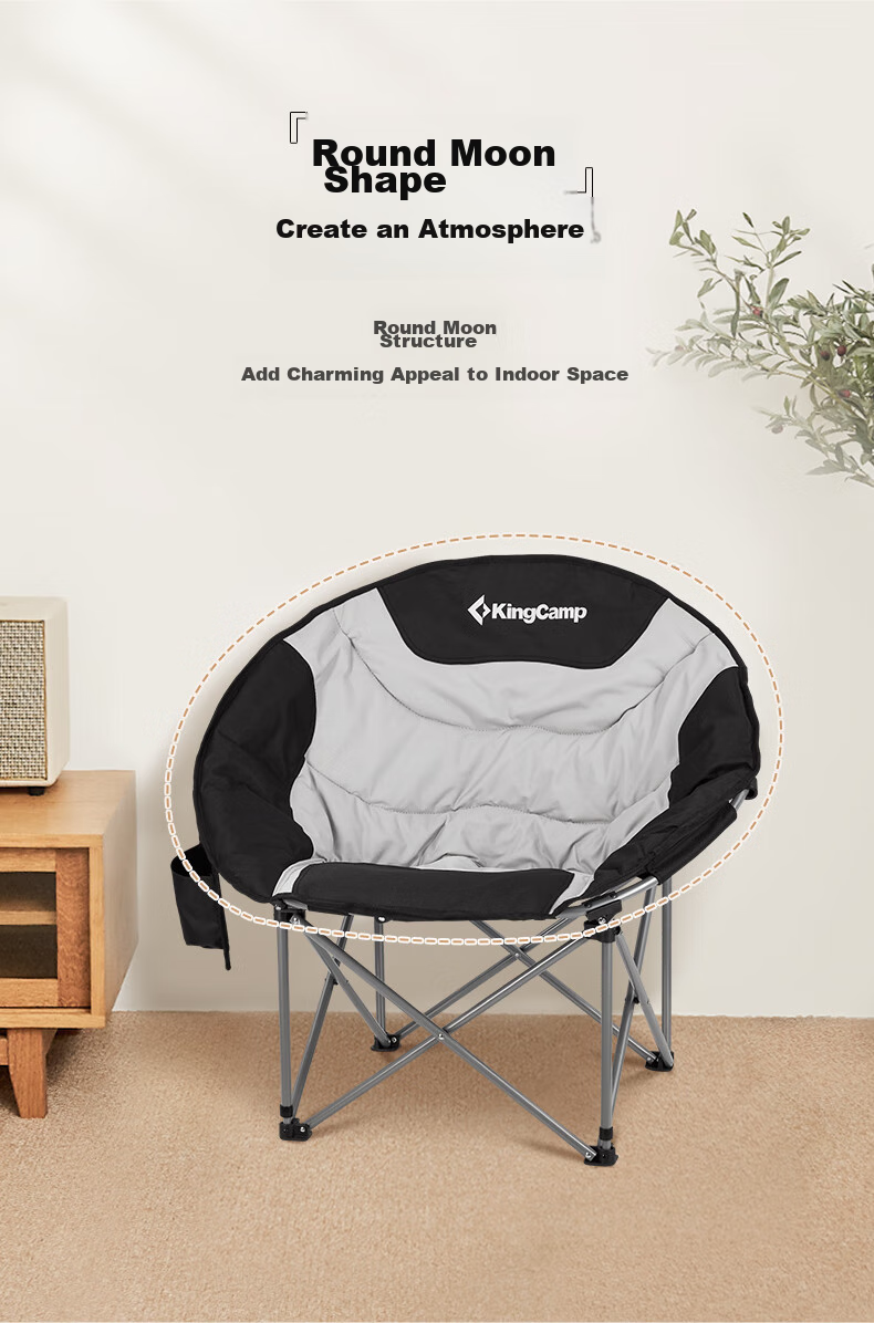 KingCamp Folding Chair, Outdoor Chair, Balcony Leisure Chair, Portable Fishing Beach Chair, Sofa Chair, Extra Large And Thick KC3989 2