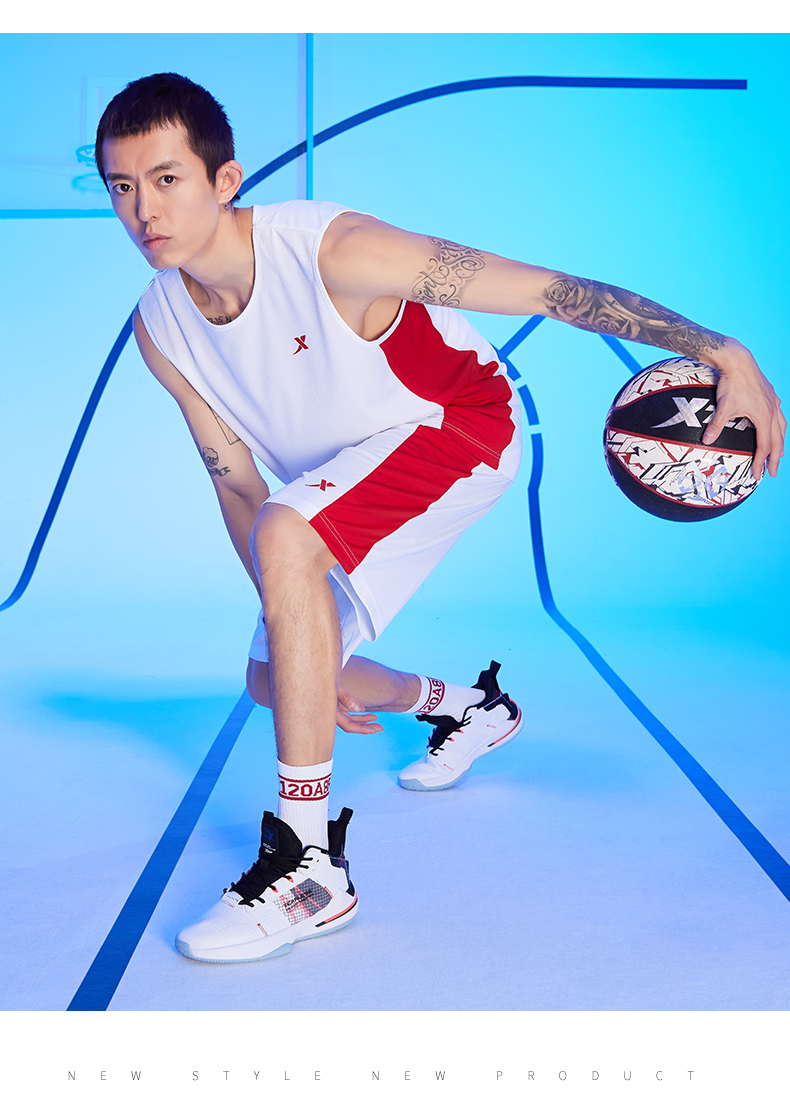 XTEP Professional Basketball Competition Uniform, Summer Quick-Dry Breathable T-Shirt And Shorts Set, Fitness Running Versatile Sportswear 12