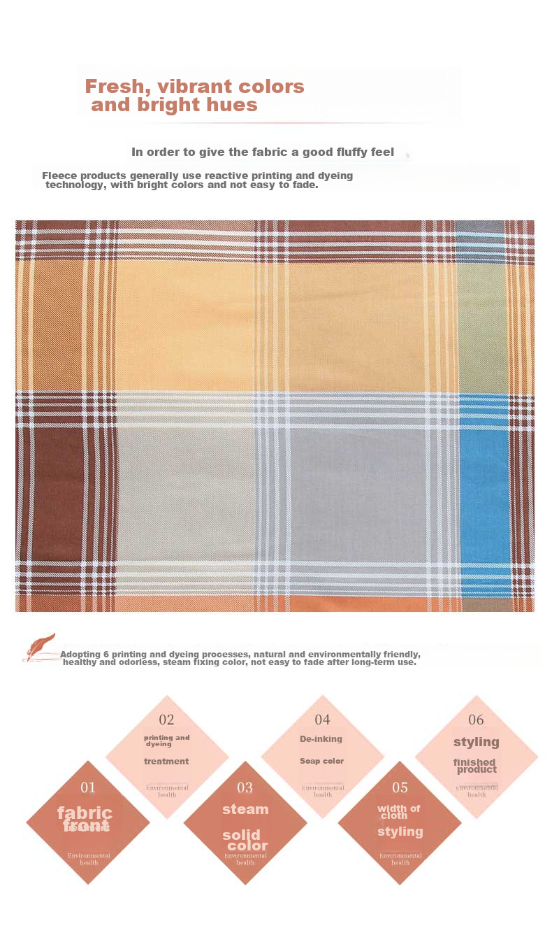 FUANNA 100% Pure Cotton Brushed Four-Piece Bedding Set, Double-Sided Thickened Cotton Bed Sheet And Duvet Cover, King Size 230*229cm 5