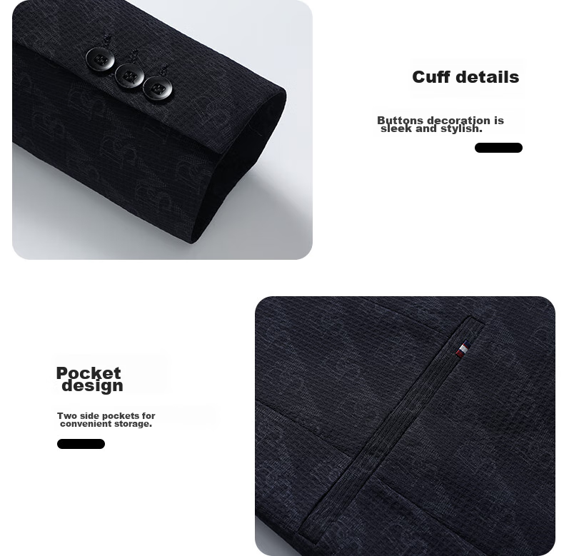 FIRS [High Elasticity, Wrinkle-Resistant] Men's Thin Suit Jacket, Business Casual Blazer for Young Professionals, Work Uniform Outerwear 9