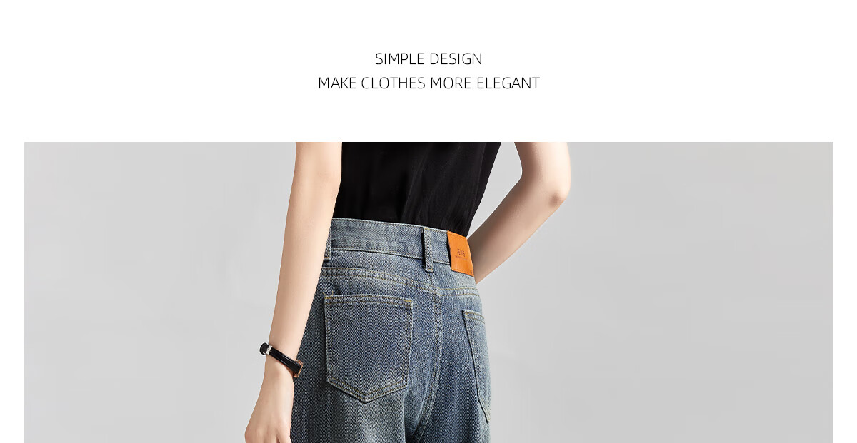 PinCai High-Waisted Jeans for Women, Loose Wide-Leg Pants, Slimming Floor-Length Straight Trousers, Fashionable Versatile Long Pants P13QN1907 34