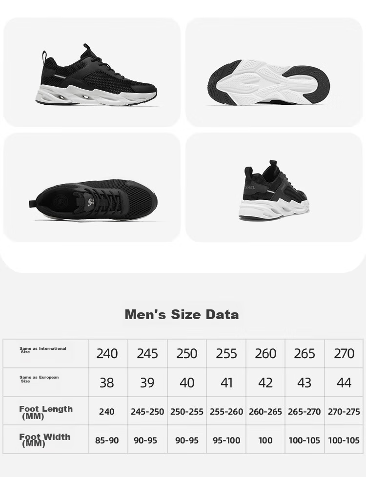 CAMEL Outdoor Breathable Casual Shoes for Men And Women, Non-Slip Sports Running Shoes with Hollow Design F13M303020 16